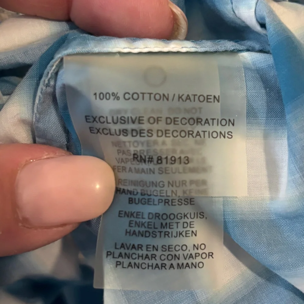 Robert Graham Blue & White Cotton Checked Collared Shirt Women’s Medium - Picture 5 of 10